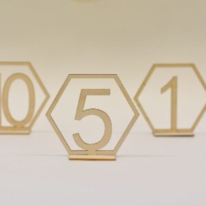 Pöytänumerot, hexagon 1-10
