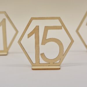 Pöytänumerot, hexagon 11-20