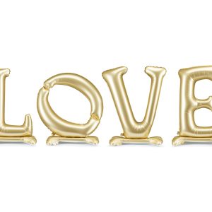 Kultaiset Love- ilmapallokirjaimet