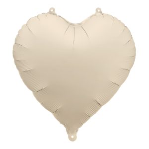 Foliopallo beige sydän